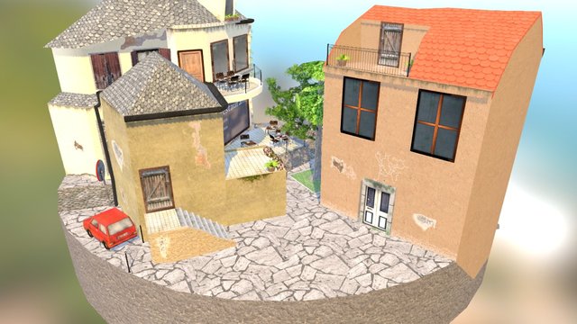 City Scene South of France 3D Model