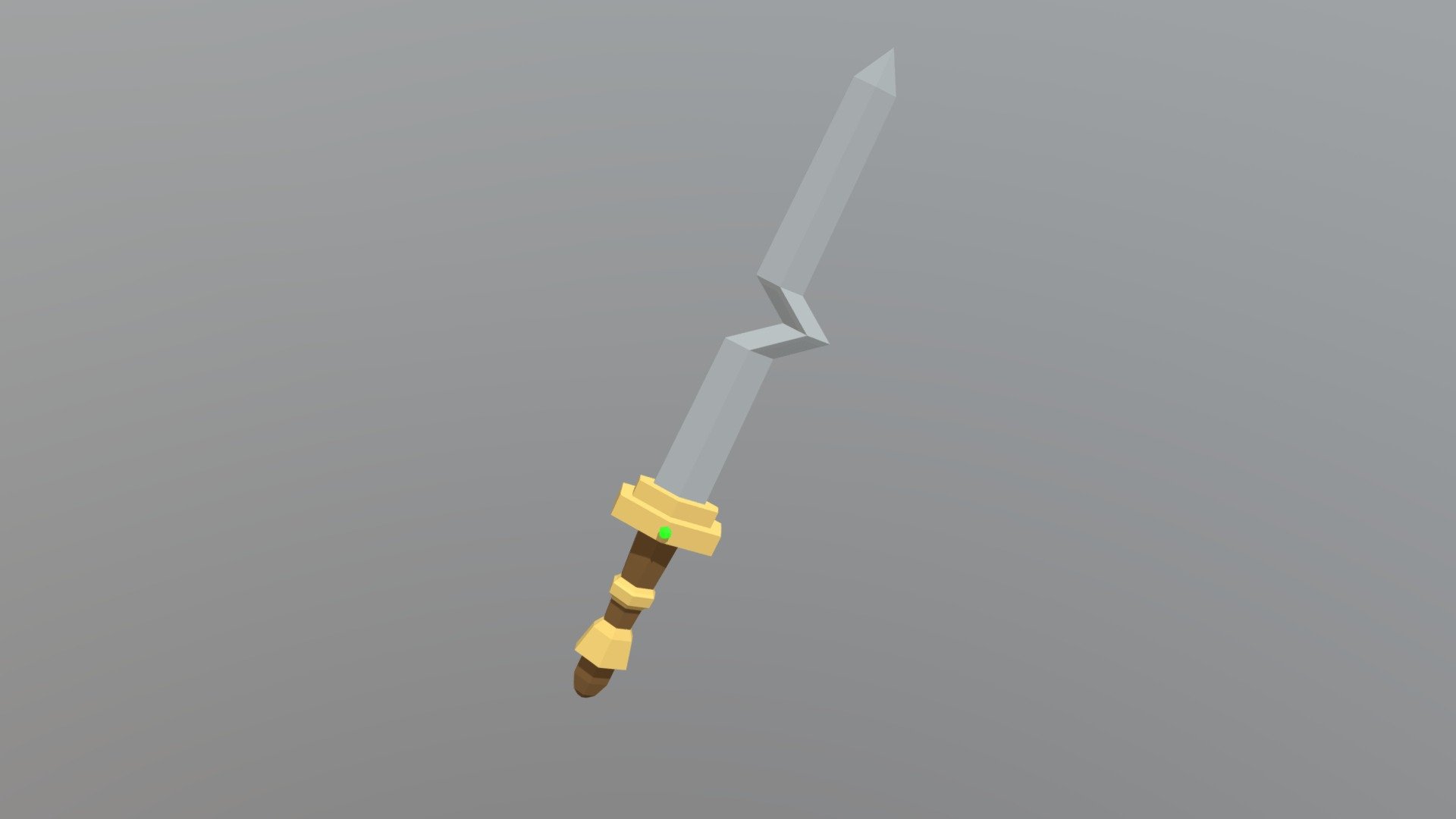 Bent Green Gem Sword