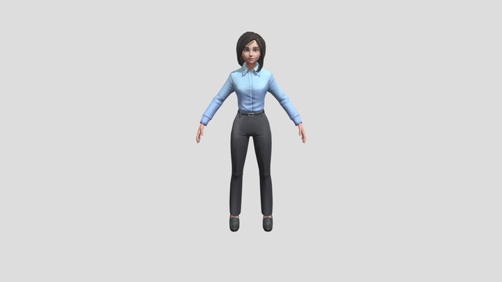 Business Girl 3D Model