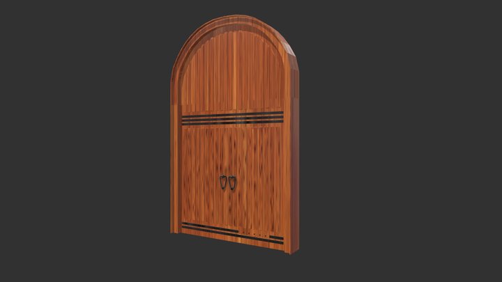 Historical Wooden Door 3D Model