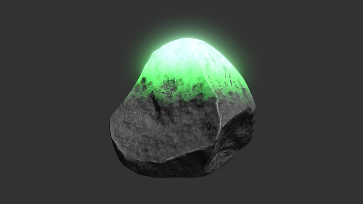 Glowing Rock 3D Model