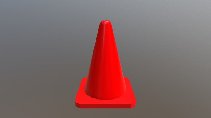 Red Cone 3D Model