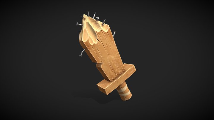 Wooden Toy Sword 3D Model