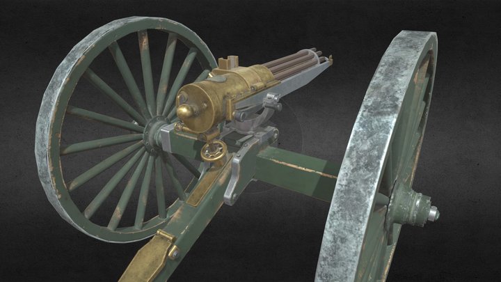Gatling Gun 3D Model