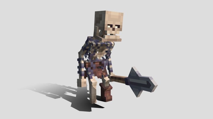 Spear Skeleton 3D Model