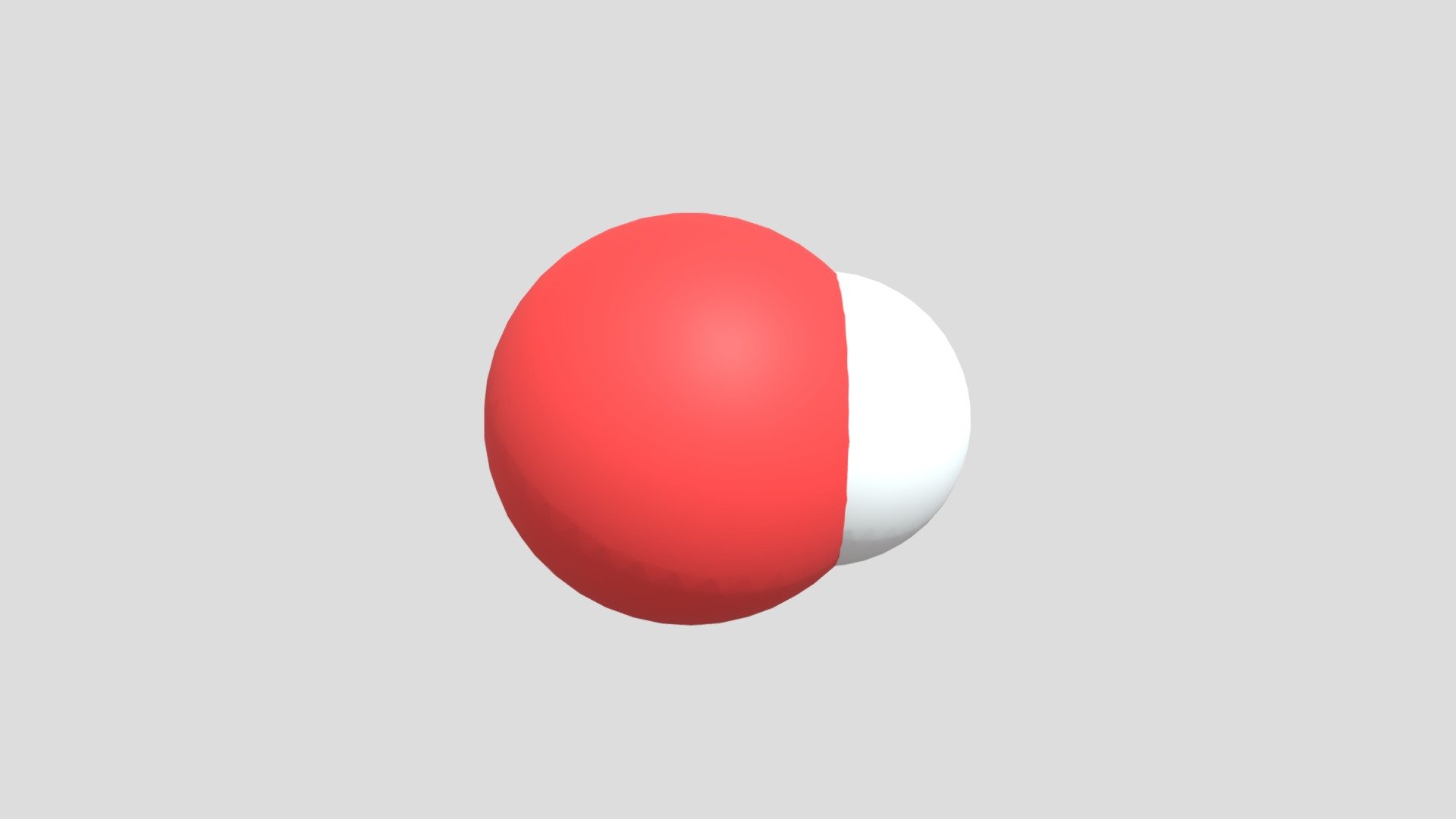 Water Molecule Spherical Model — Sketchfab embed 3D viewer