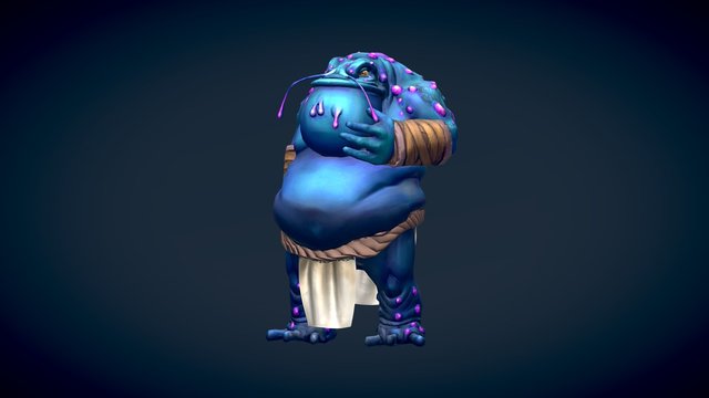 Guan'Bo "The Sumo Frog" 3D Model