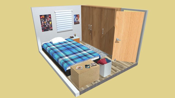 Isometric Room 3D Model