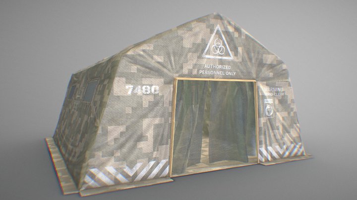 Military Quarantine Tent 3D Model