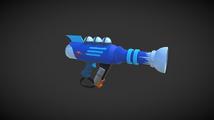 Snow Zone Player Gun WIP 3D Model