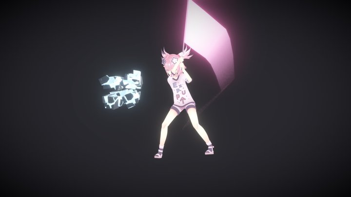 無一郎斬擊/Muichiro slash [anime cover] 3D Model