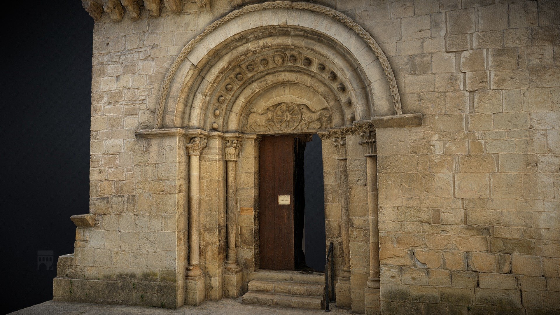 Santa Cruz de la Serós Portada Buy Royalty Free 3D