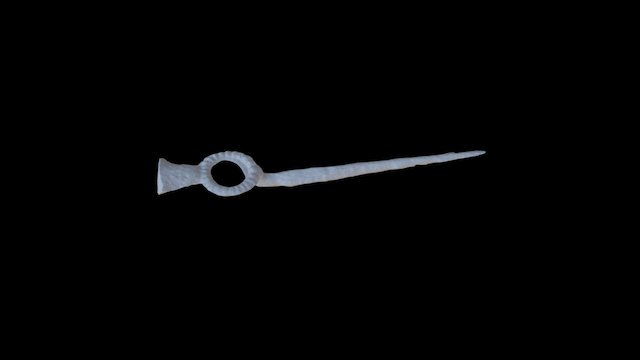 Resulting Pin Model via Iron Age Mould Fragments 3D Model