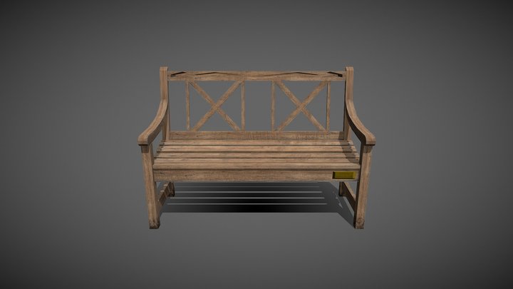 Panchina Obj 3D Model