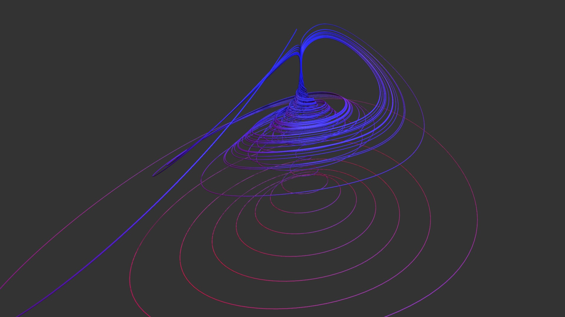 3D model Chen Lee attractor - This is a 3D model of the Chen Lee attractor. The 3D model is about shape.