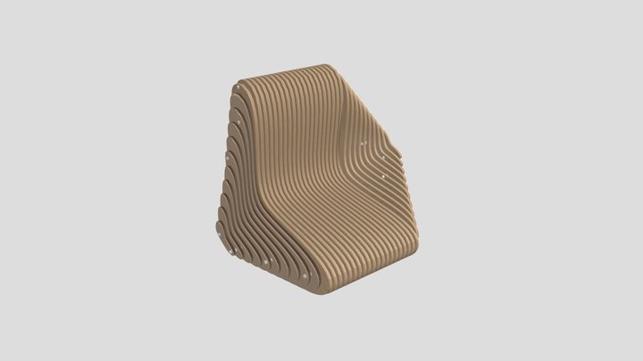 Asimetrical Parametric Chair 3D Model