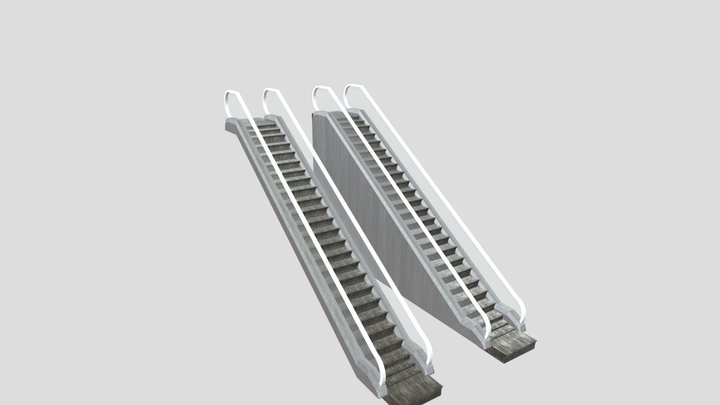 Mall Escalator Pack 3D Model