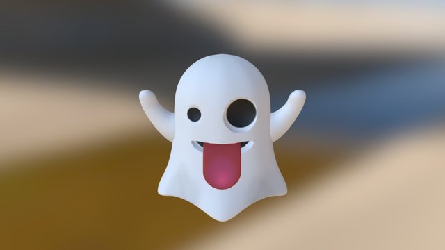 Emoji Ghost 3D Model