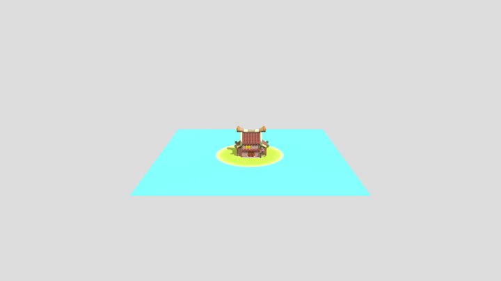 Stylized Eastern House 3D Model
