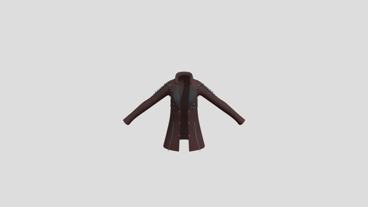 Red Leather Jacket 3D Model