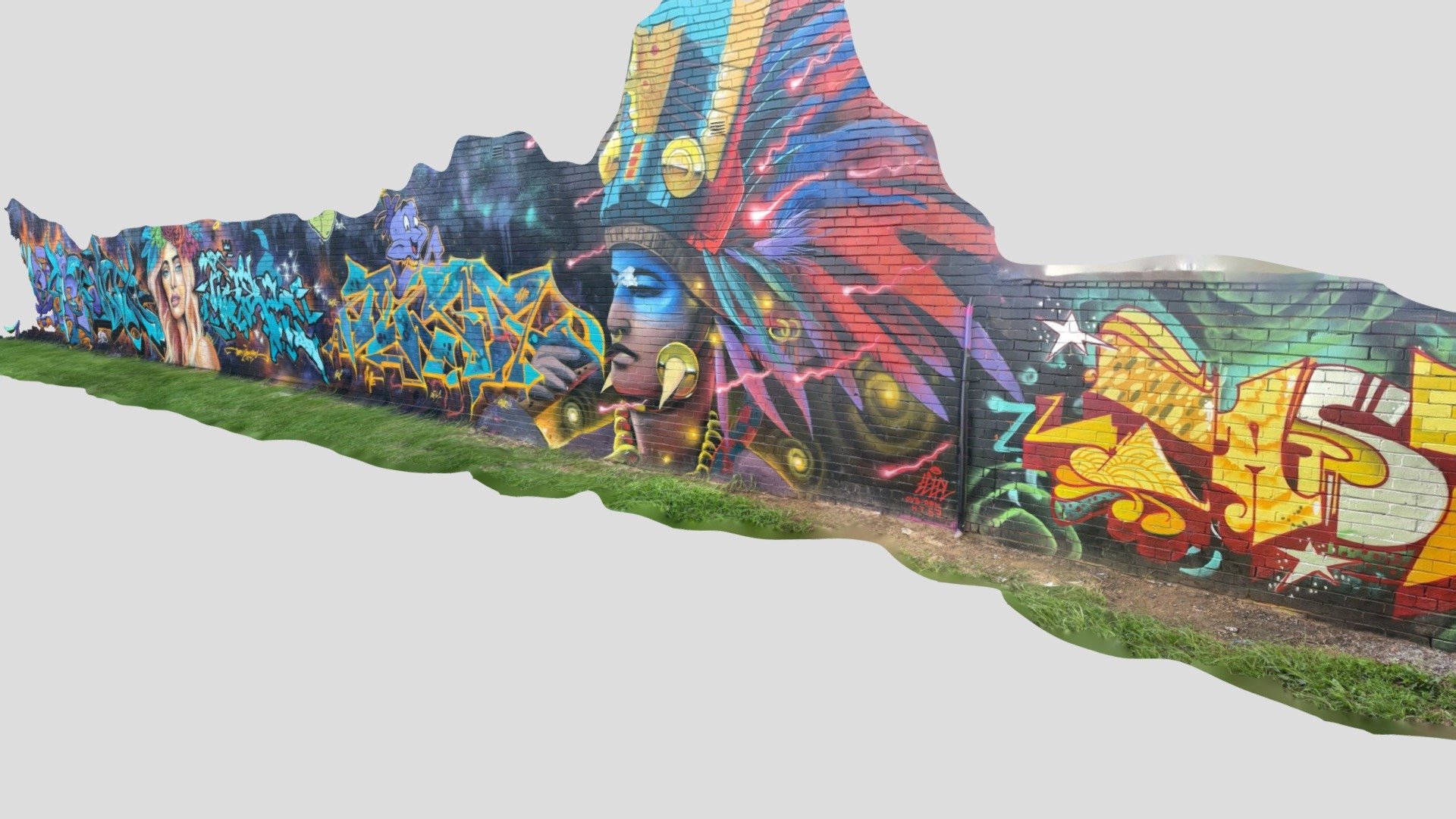 Lidar photo mode test mural