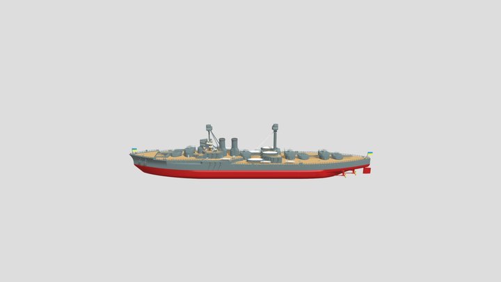 battleship kiev 3D Model