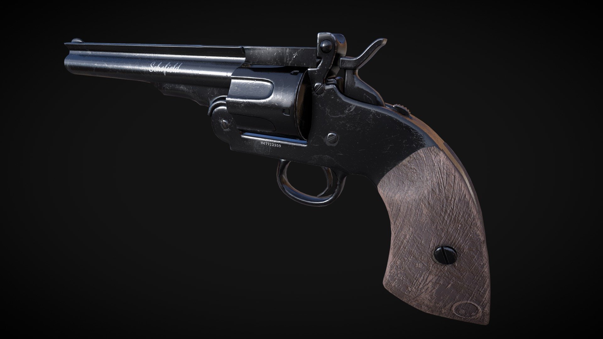 Schofield Revolver - 3D model by Nallii [c19165b] - Sketchfab