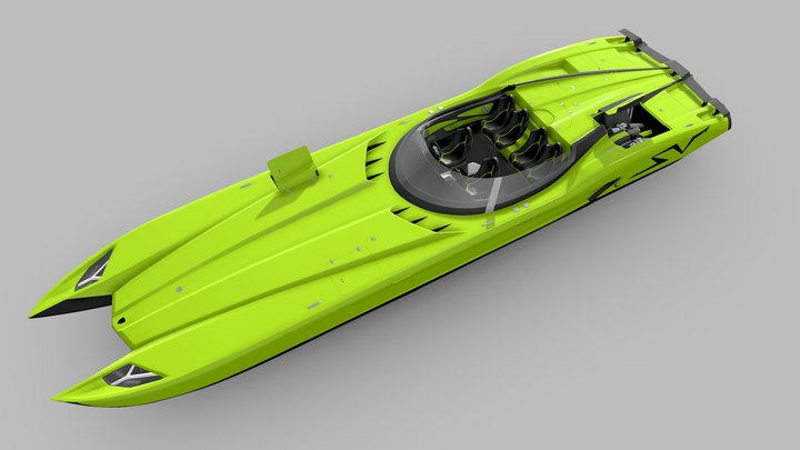 Superveloce speedboat  Lamborghini style 3D Model
