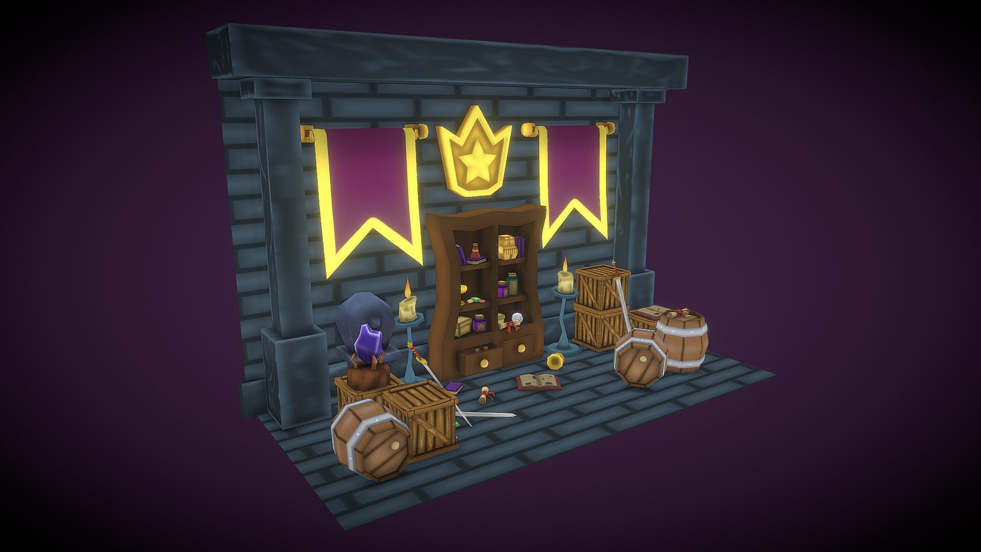 Diorama Handpaint Stylized: Fantasy - 3D model by Rafael S.A ...