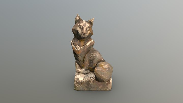 Fox Statue 3D Model