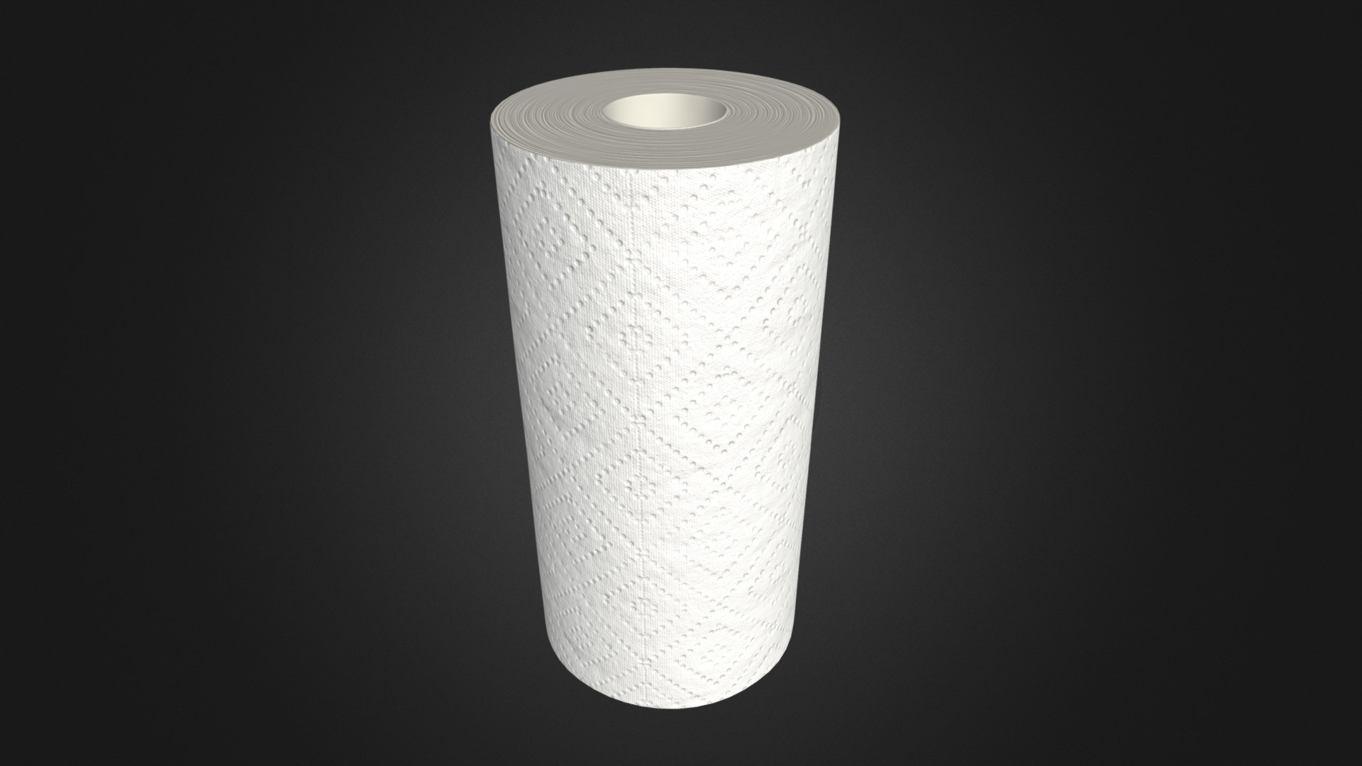 3D model paper towel single - This is a 3D model of the paper towel single. The 3D model is about a light bulb on a black background.