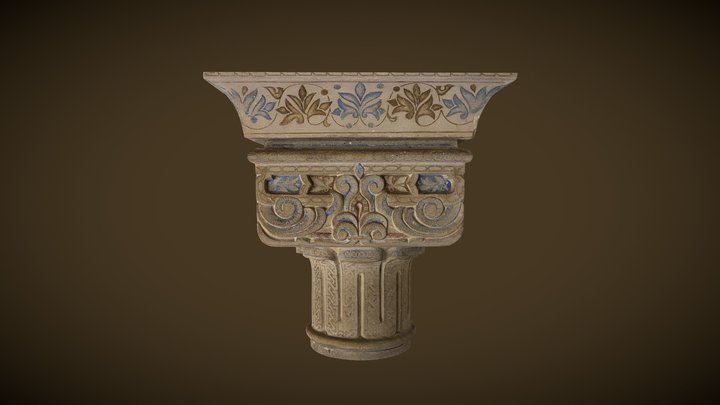 Capitel islámico de la Alcazaba de Málaga. 3D Model