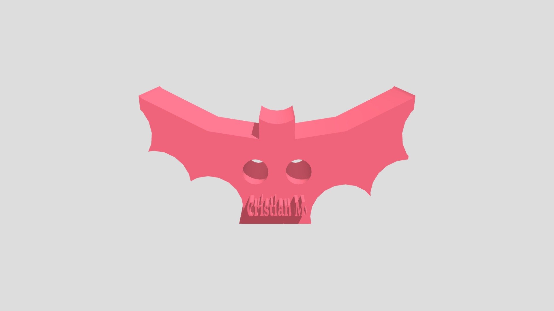 Bat Button - 3D model by cristianmonterroso [c19563b] - Sketchfab