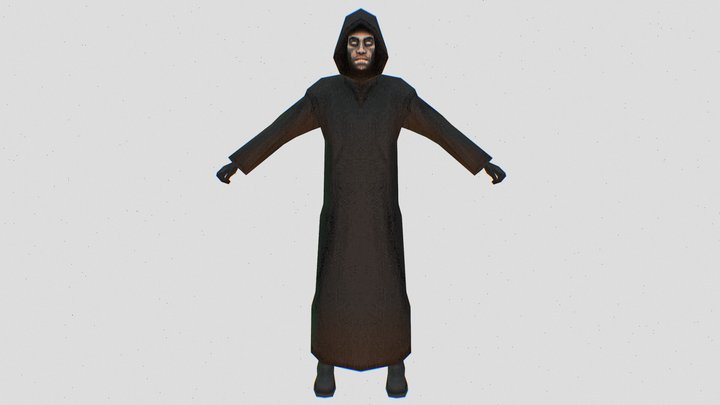 PS1 Style Character - Cultist 3D Model