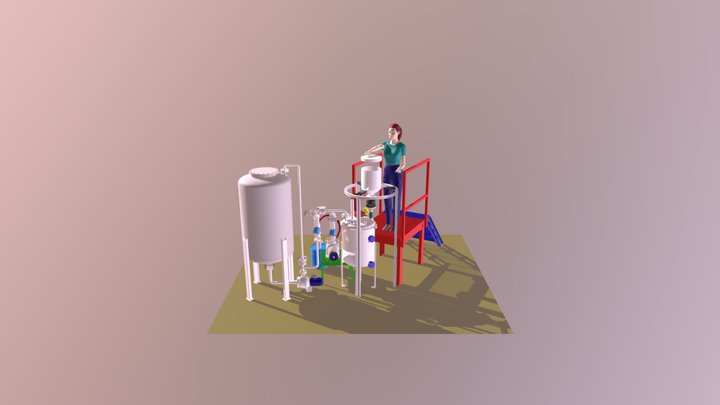 Układ Mieszalnika 2 3D Model