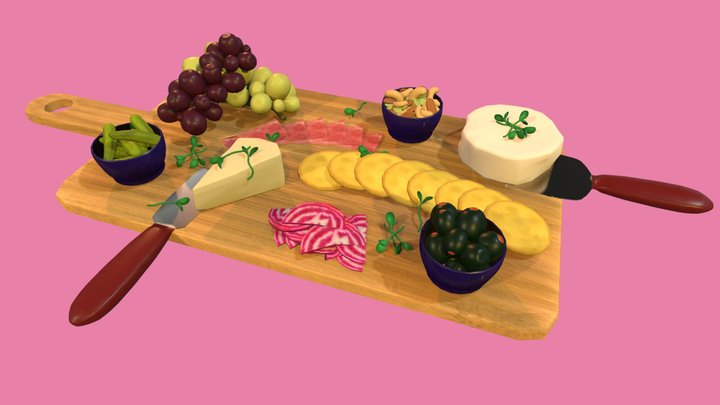 Charcuterie Board 3D Model