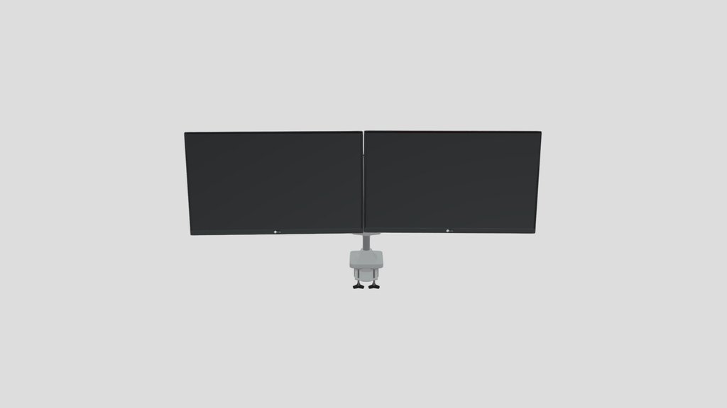 Dual Monitor Stand With Monitors