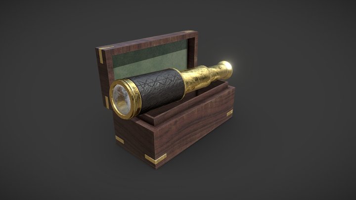 Antique Spyglass In A Box – Gratis 3D-model STL