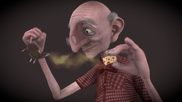 Hungry Mouse. 3D Model
