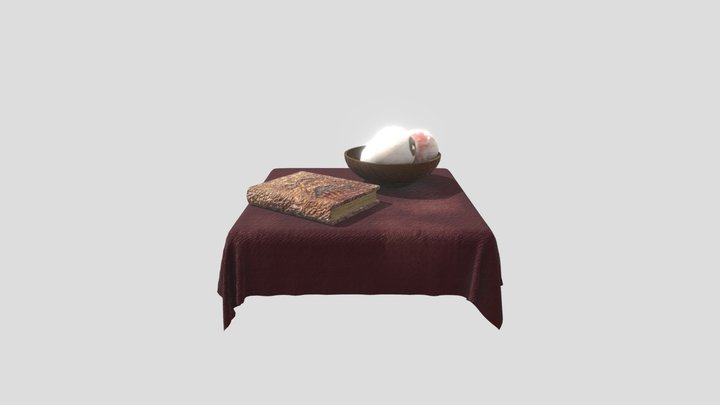 Necronomicon Still life 3D Model