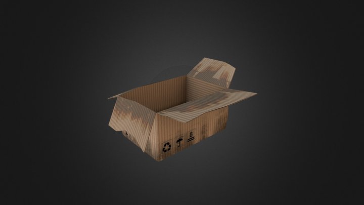 Caja Carton Abierta 3D Model