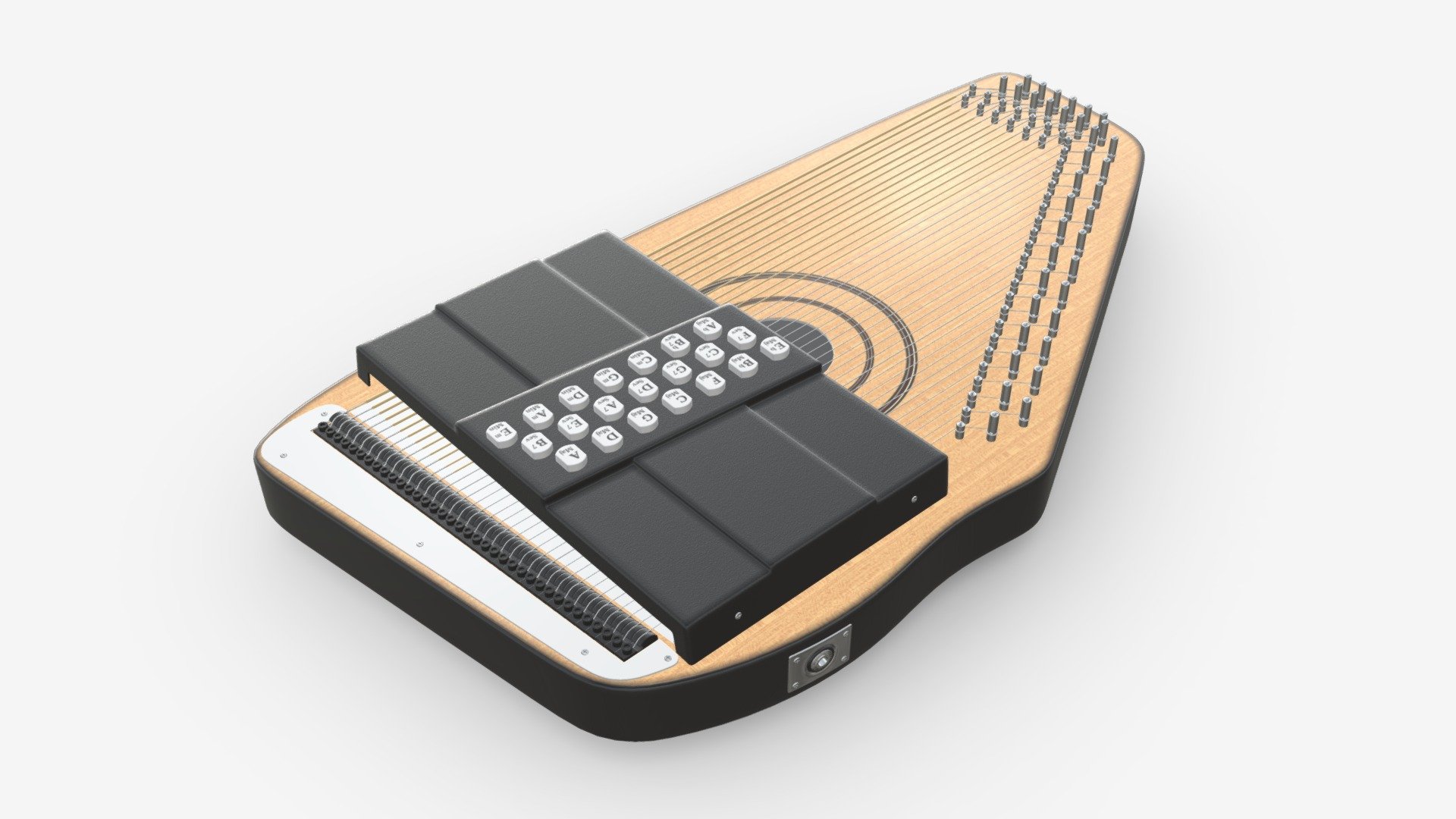 Autoharp music instrument Buy Royalty Free 3D model by HQ3DMOD (AivisAstics) [c19b3f2