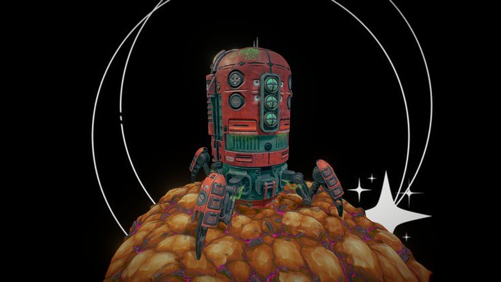 Cosmic Crusader(赤い探検家) Astrobot 3D Model