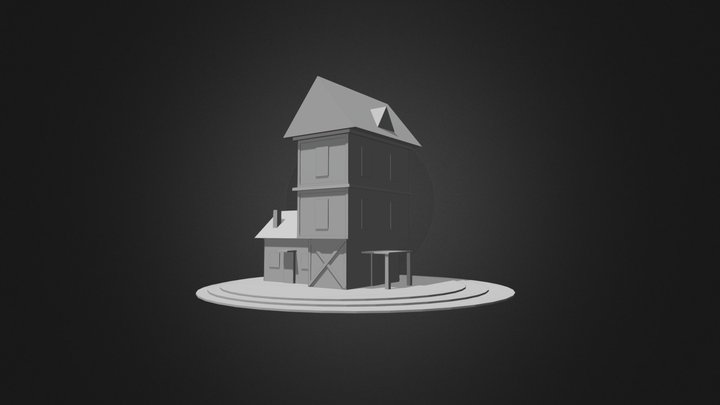 House With Primitives 3D Model