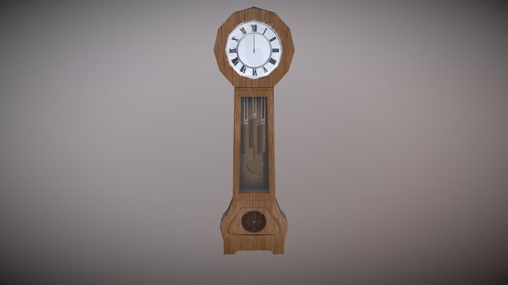 Clock Low Poly 3D Model