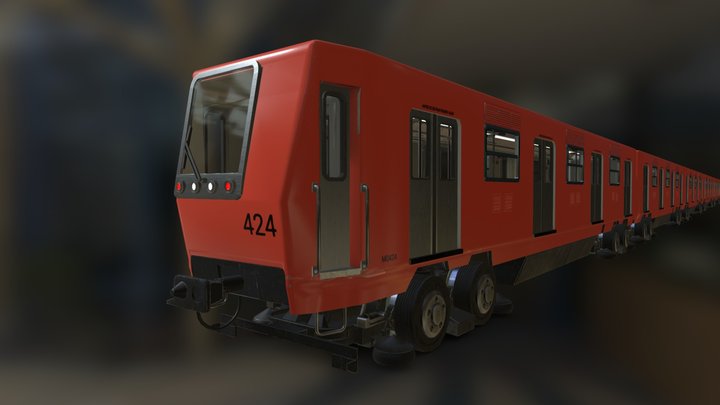 Alsthom MP-68 Tren motriz con cabina 3D Model