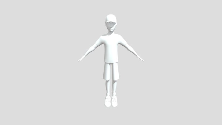 Teen boy character model. 3D Model