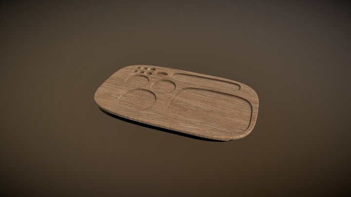 Wood Bandeja Joints Tray Smokeshop item 3D Model