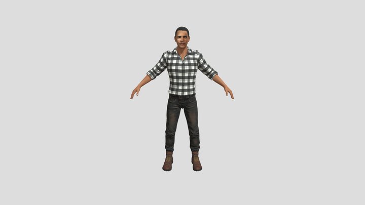 Obama FBX 3D Model