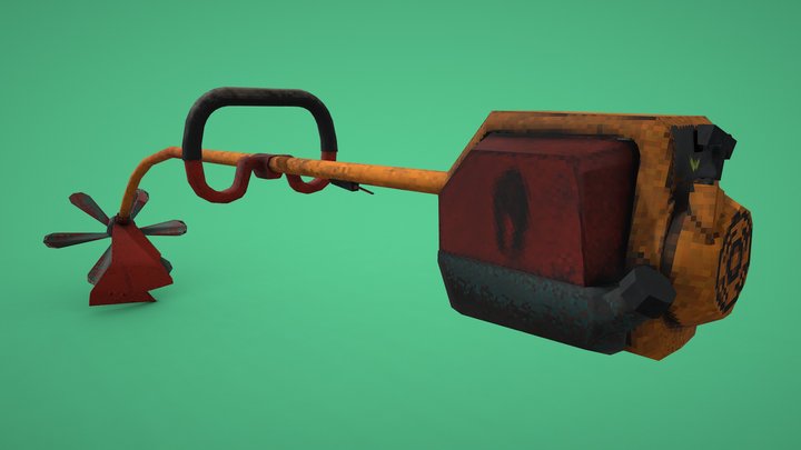 PSX/PS1 Style Brush Cutter 3D Model